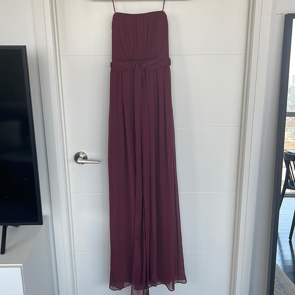 Max and Cleo Burgundy Formal / Prom Strapless Dress Size 2 NWOT - Picture 3 of 6